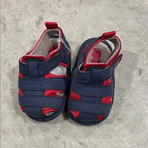 Stylish Navy and Red Kids Sandals